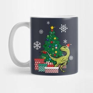 Velociraptor Around The Christmas Tree Mug